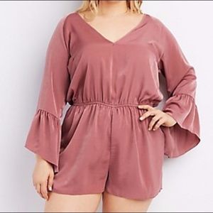 Silky Bell Sleeve Romper